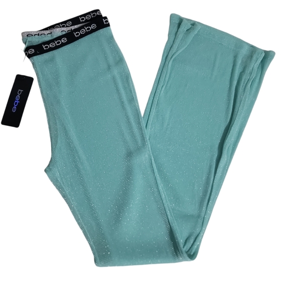 bebe Other - Bebe Aqua Sheer Shimmer Flare Swim Beach Coverup Pants Size L